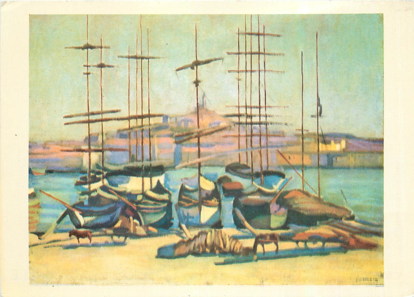 CPA Les Chefs d'oeuvre du Musee du Havre Charles Camoin 1879 Port de Marseille