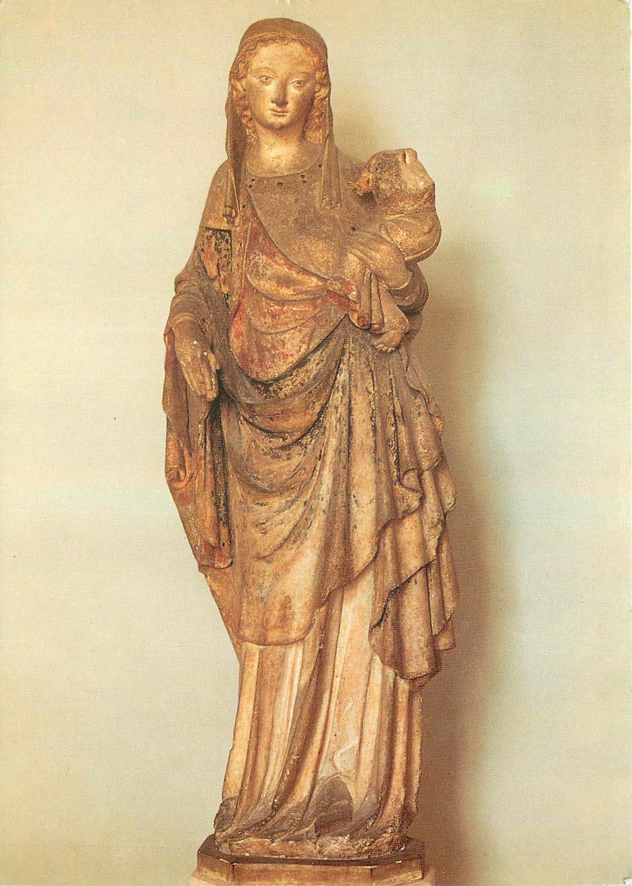 CPM Paris Musee du Louvre Department des Sculptures Vierge a l'Enfant Provenant de l'Eglise de la Ce