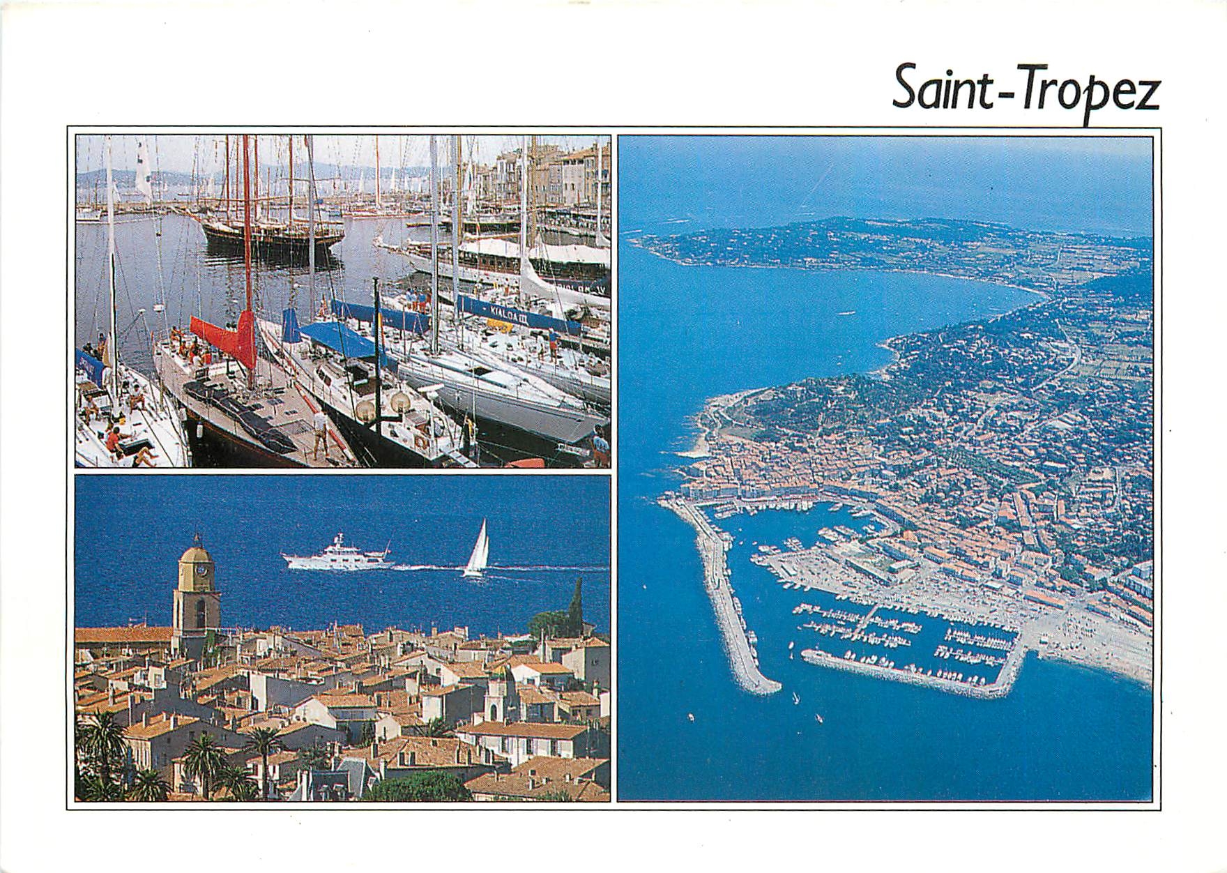 CPM  Saint Tropez (Var) Vue aerienne le Port le village