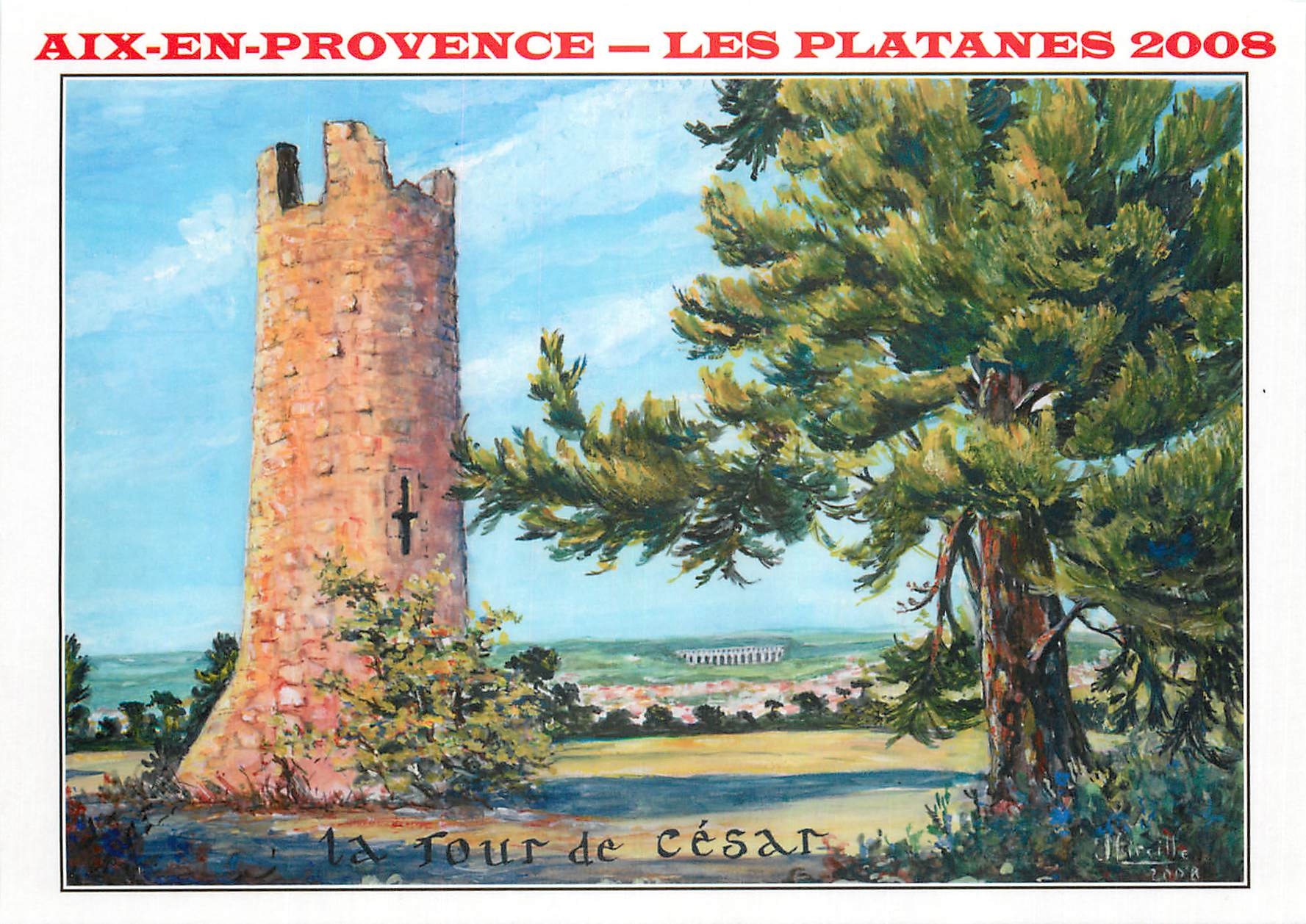 CPM Aix en Provence les Platanes Comite des Fetes des Platanes