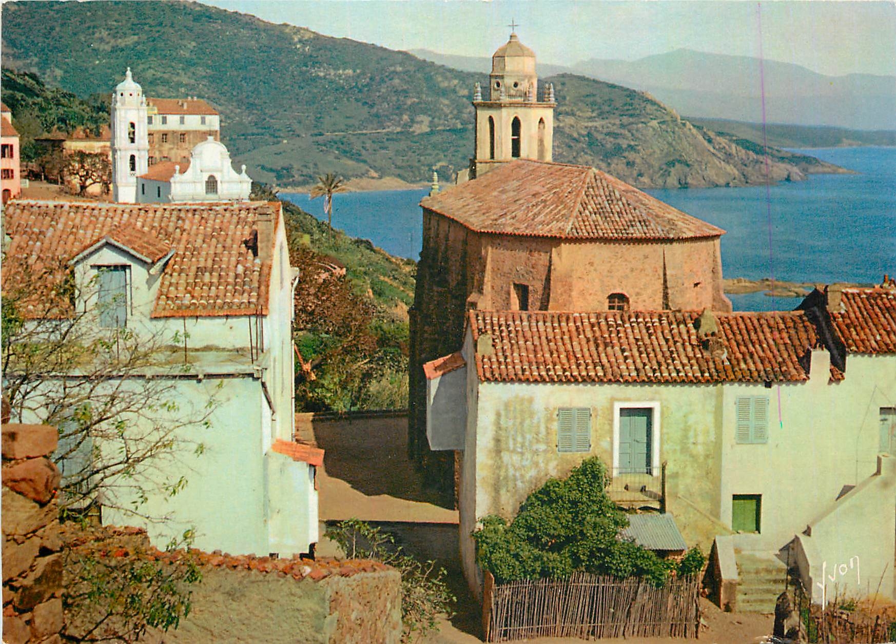 CPM Couleurs et Lumiere de France La Corse oasis de Beaute Cargese petit village greco Corse dans un