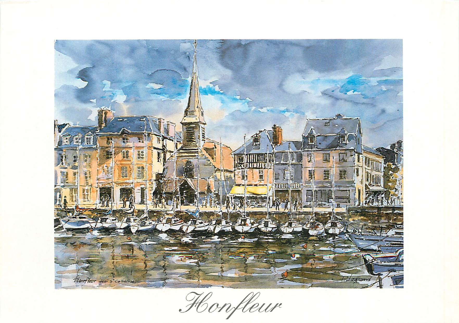 CPM Honfleur (Calvados) Aquarelle de Pierre Legrand