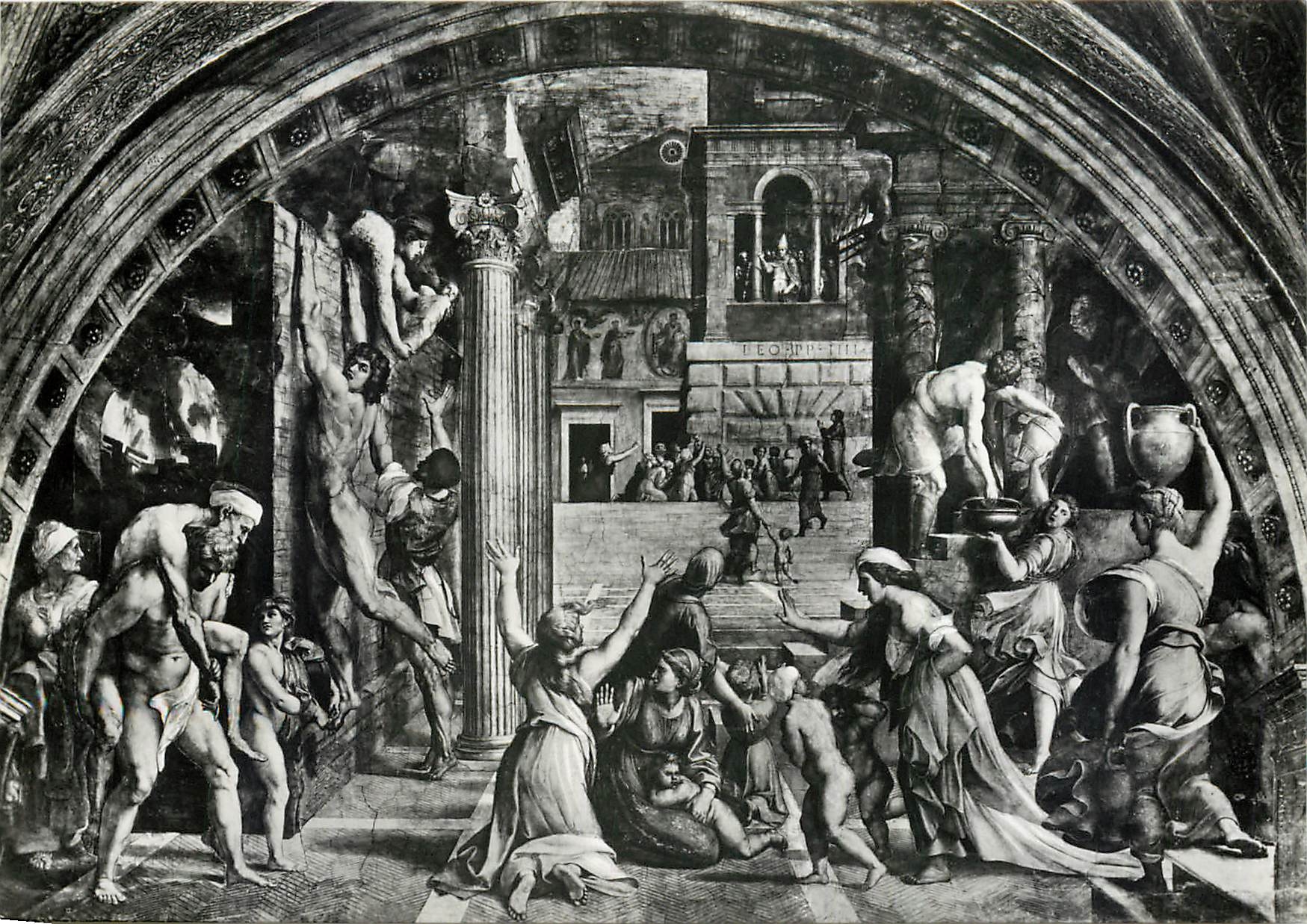 CPM Citta Del Vaticano L'incendie du Bourg (Raphael)