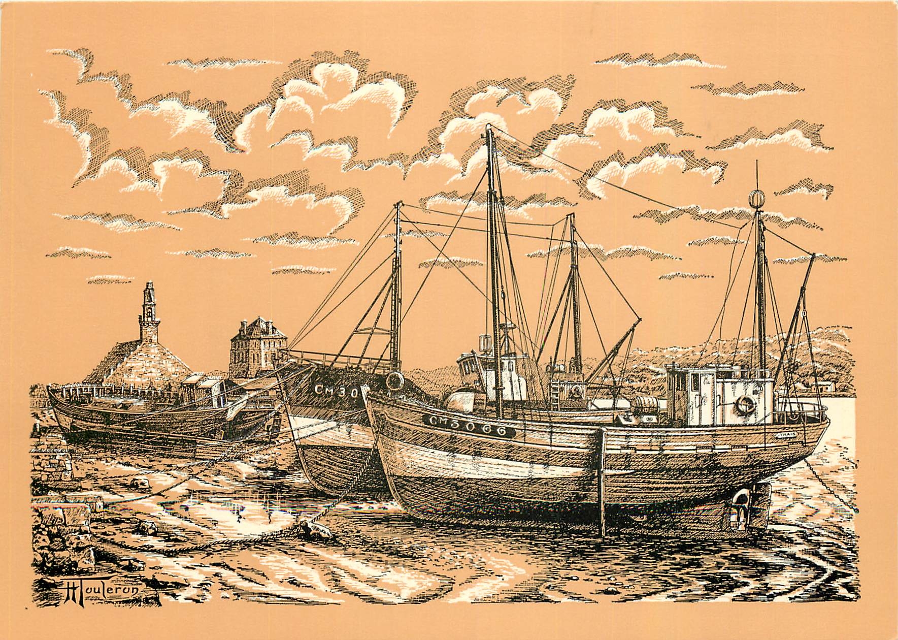 CPM Port de Peche a maree basse Camaret