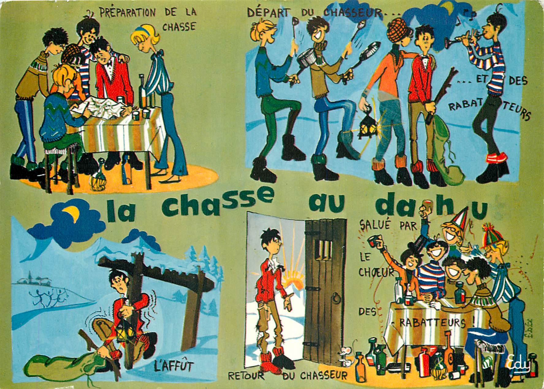 CPM Images de Chez nous la Chasse au Dahu 