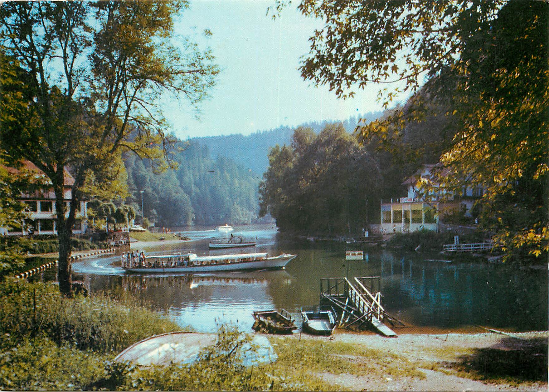 CPM Villers le Lac Arrivee des Bateaux au Deebarcadere du saut du Doubs