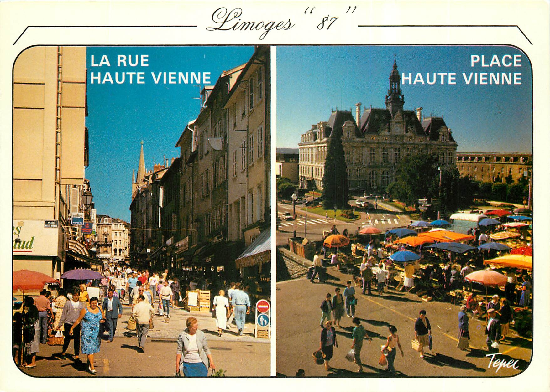 CPM La Rue Haute Vienne Place Haute Vienne
