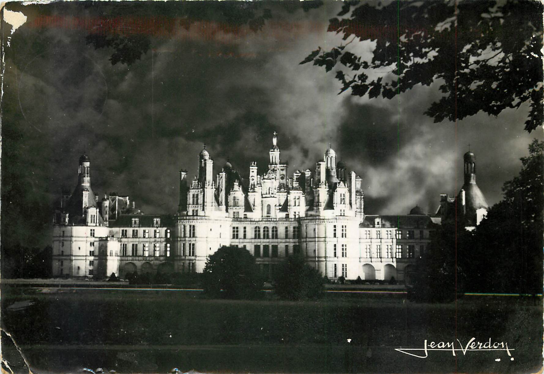 CPM Chambord Le Chateau pendant le Spectacle son et Lumiere