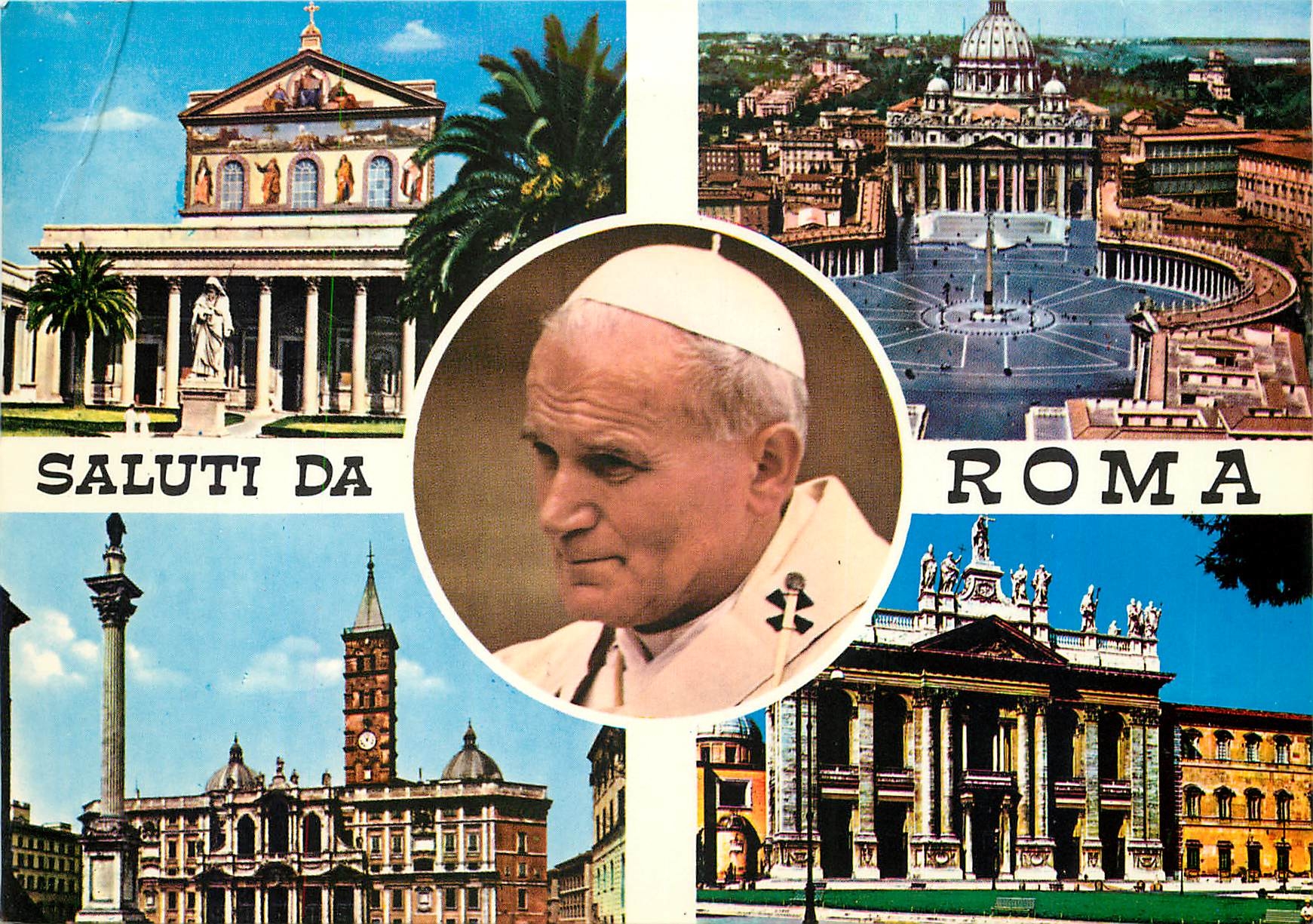 CPM Saluti Da Roma Pape Jean Paul II
