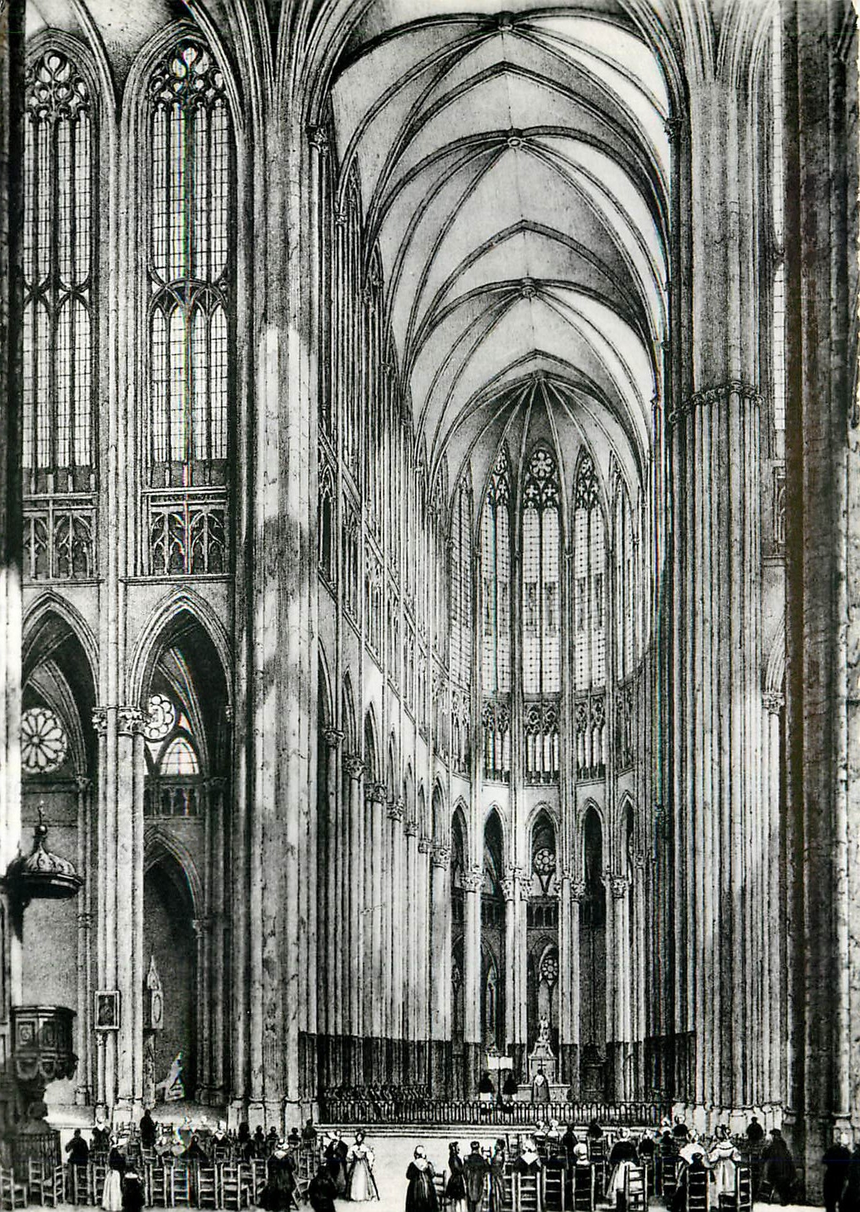 CPM Beauvais la cathedrale le Choeur