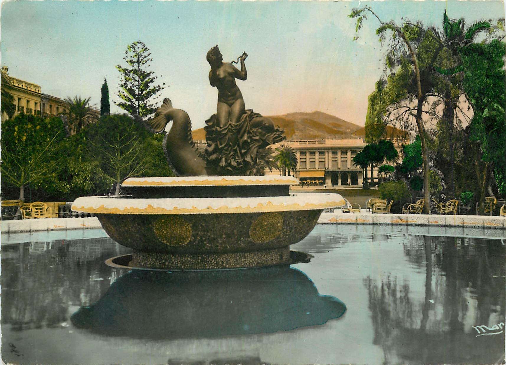 CPM La Cote d'Azur Nice Un coin du Jardin Albert Ier et le Casino Municipal