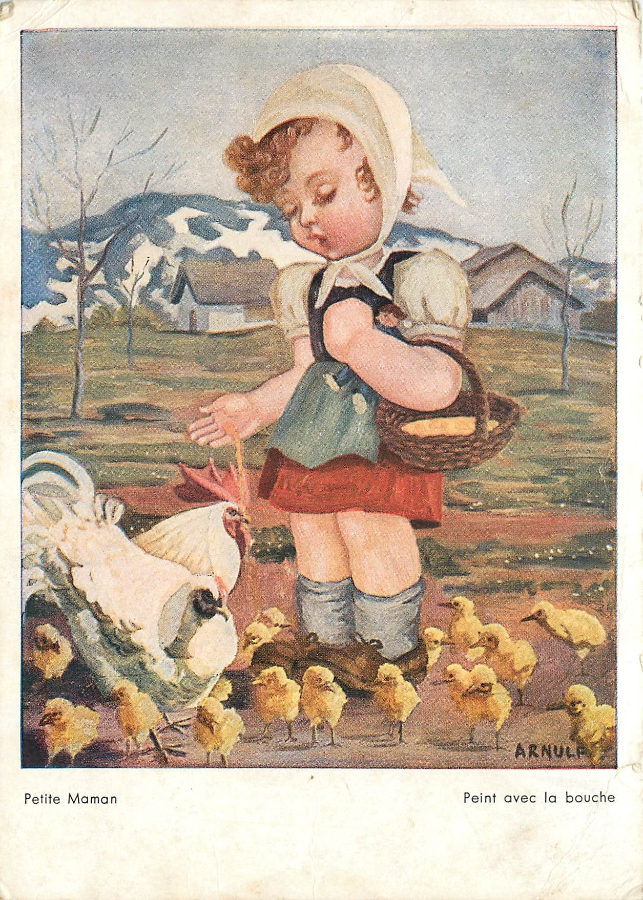 CPM Petite Maman Peint avec la bouche