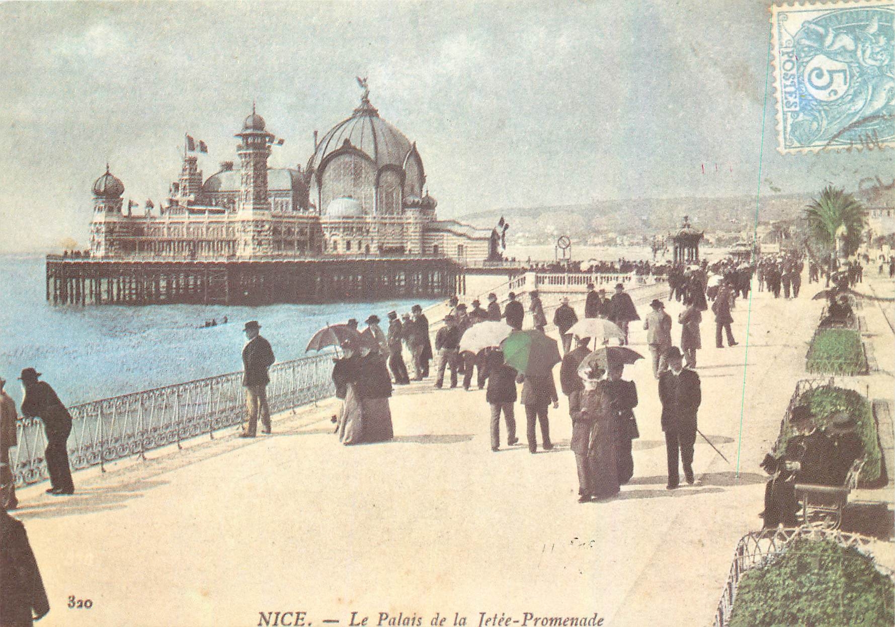 REPRO Nice au Temps Passe le palais de la jetee Promenade en 1905