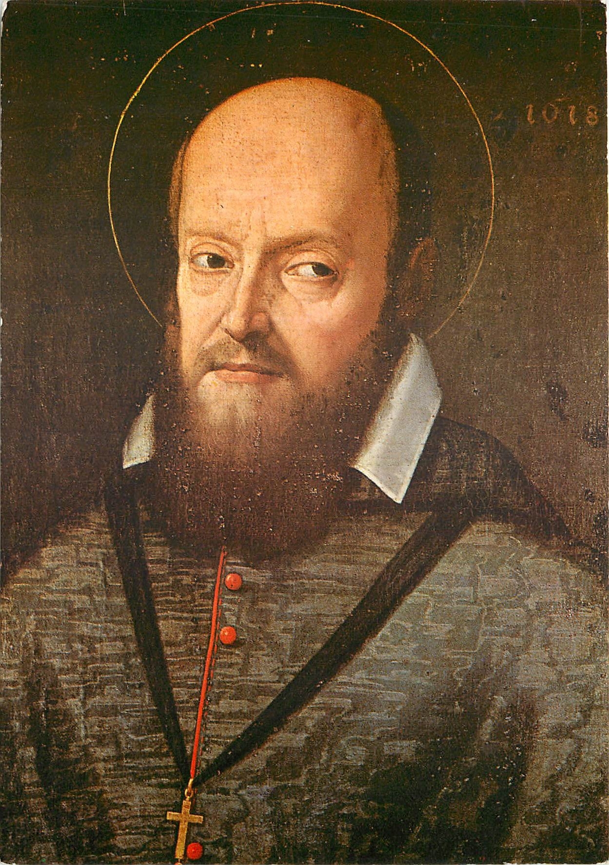 CPM Saint Francois de Sales Veritable portrait dont l'original peint en 1618 se trouve a la visitati
