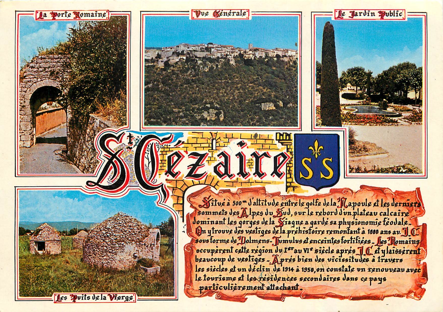 CPM Souvenir de Saint Cezaire sur Siagne (A M) alt 475 m