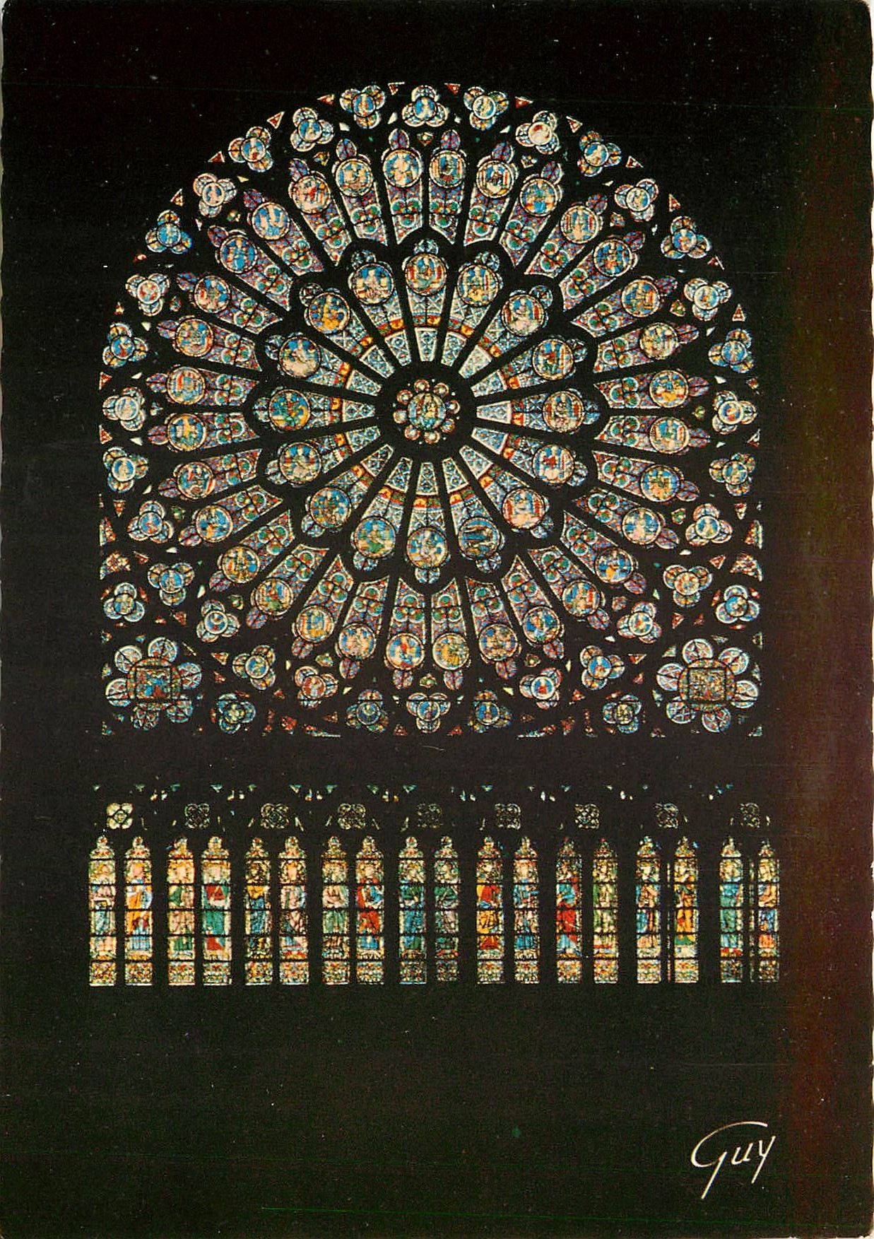 CPM Paris et Ses merveilles la cathedrale Notre Dame la rose nord