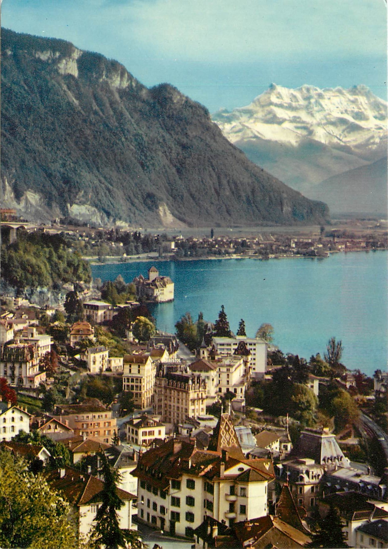 CPM Territet Montreux Vue generale et les dents du Midi