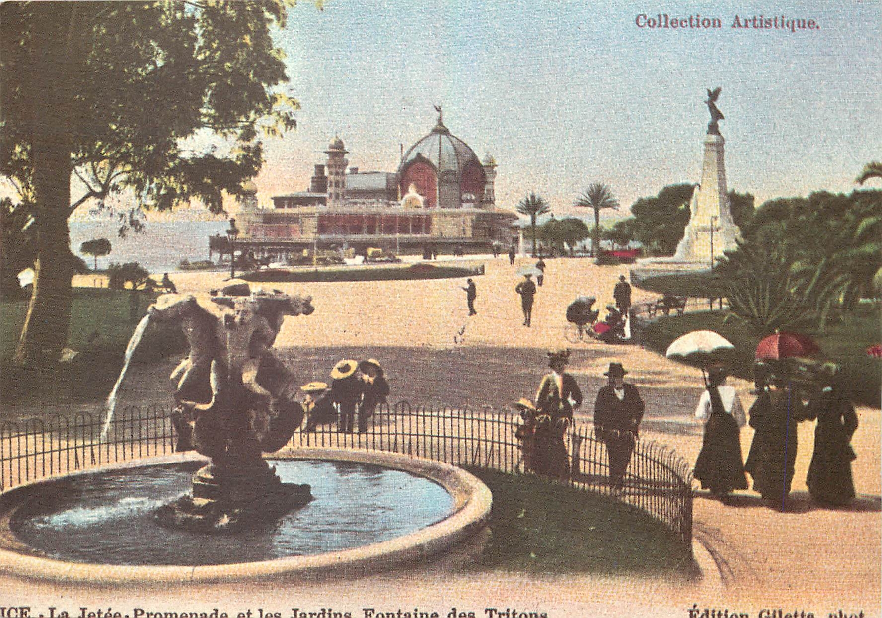 REPRO Nice au temps Passe La Jetee Promenade et les Jardins en 1905