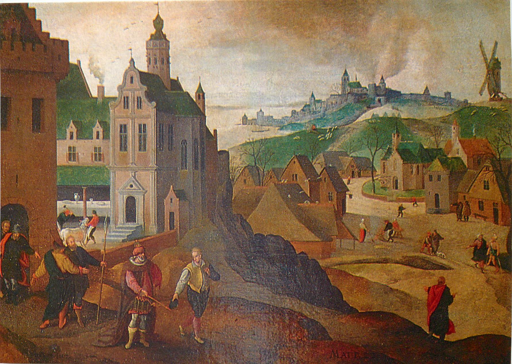 CPM Chapelle N D de Montfaucon d'Abel Grimer Ecole flamande XVIe s Fev Preparatifs du repas