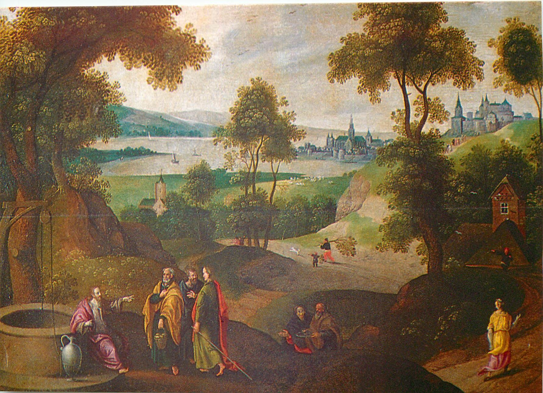 CPM Chapelle N D de Montfaucon d'Abel Grimer Ecole flamande XVIe s jiullet Repos de la nature