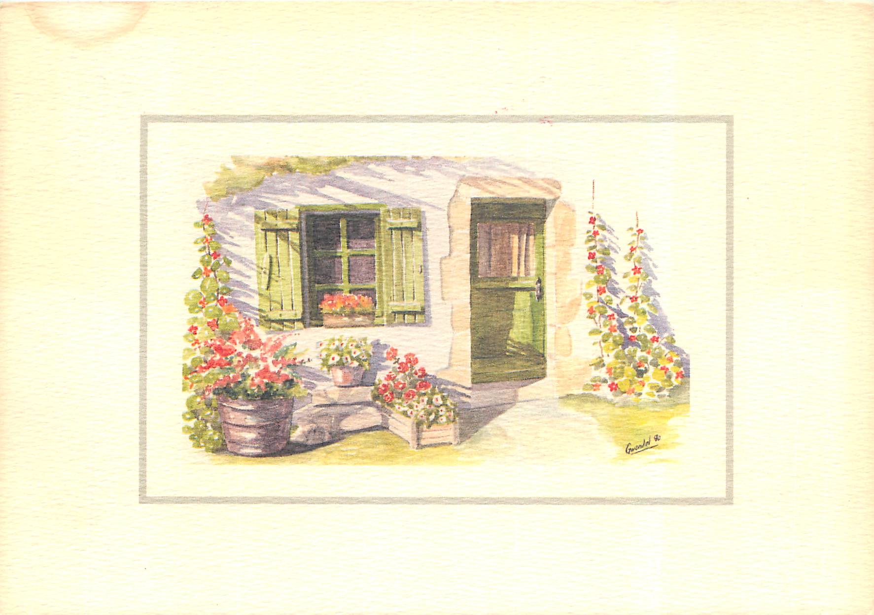 CPM Aquarelie de Gwendal le Bayon rue carnot