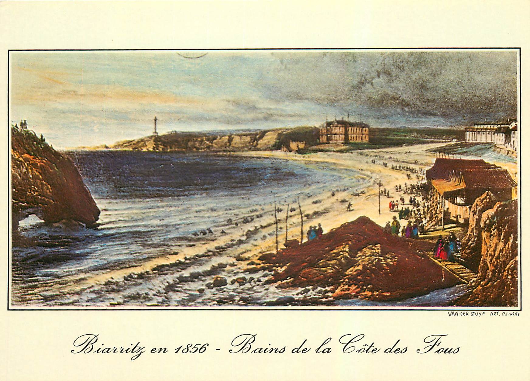 CPM Biarritz en 1856 Bains de la cote des Fous