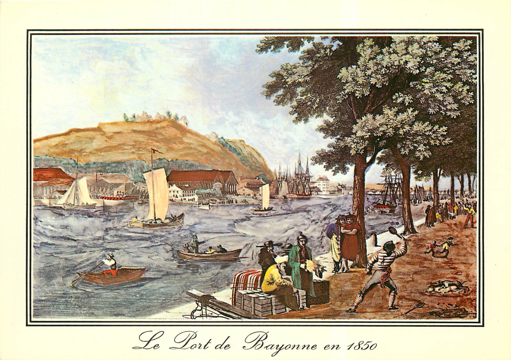 CPM  le Port Bayonne en 1850