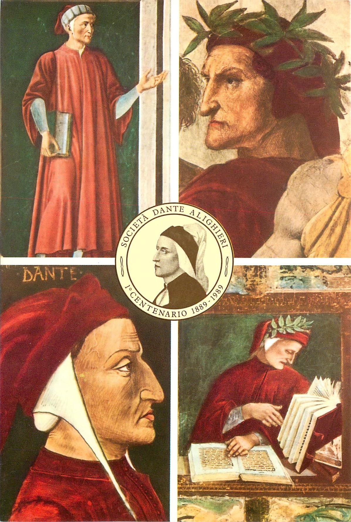 CPM Ritratti di Dante Piazza Firenze Roma