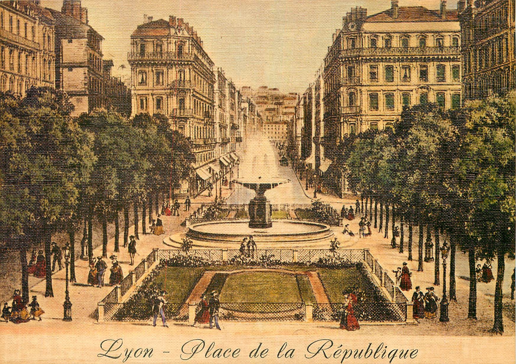 CPM Lyon Place de la Republique