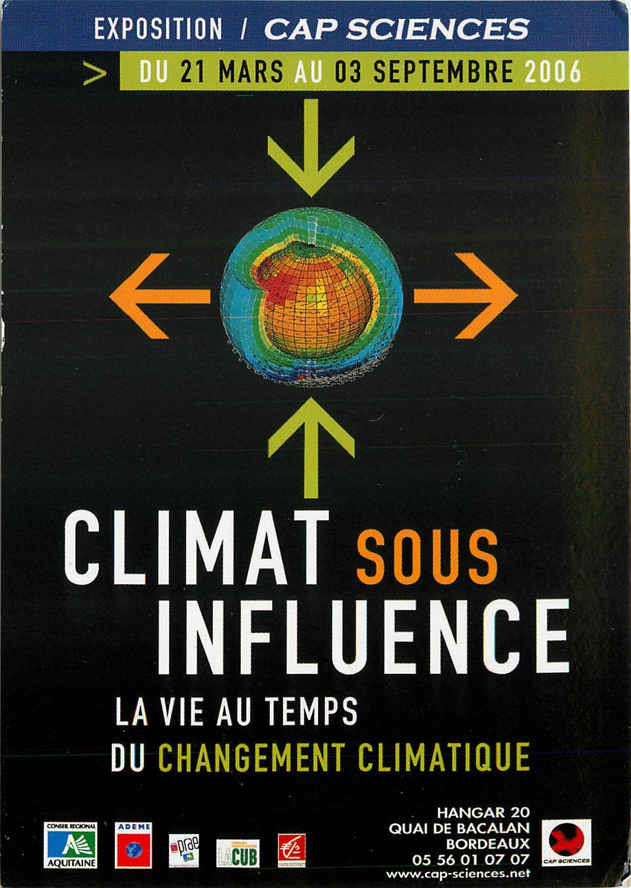 CPM Climat sous Influence la vie au temps du Chagement climatique Exposition Cap Sciences 2006 Borde