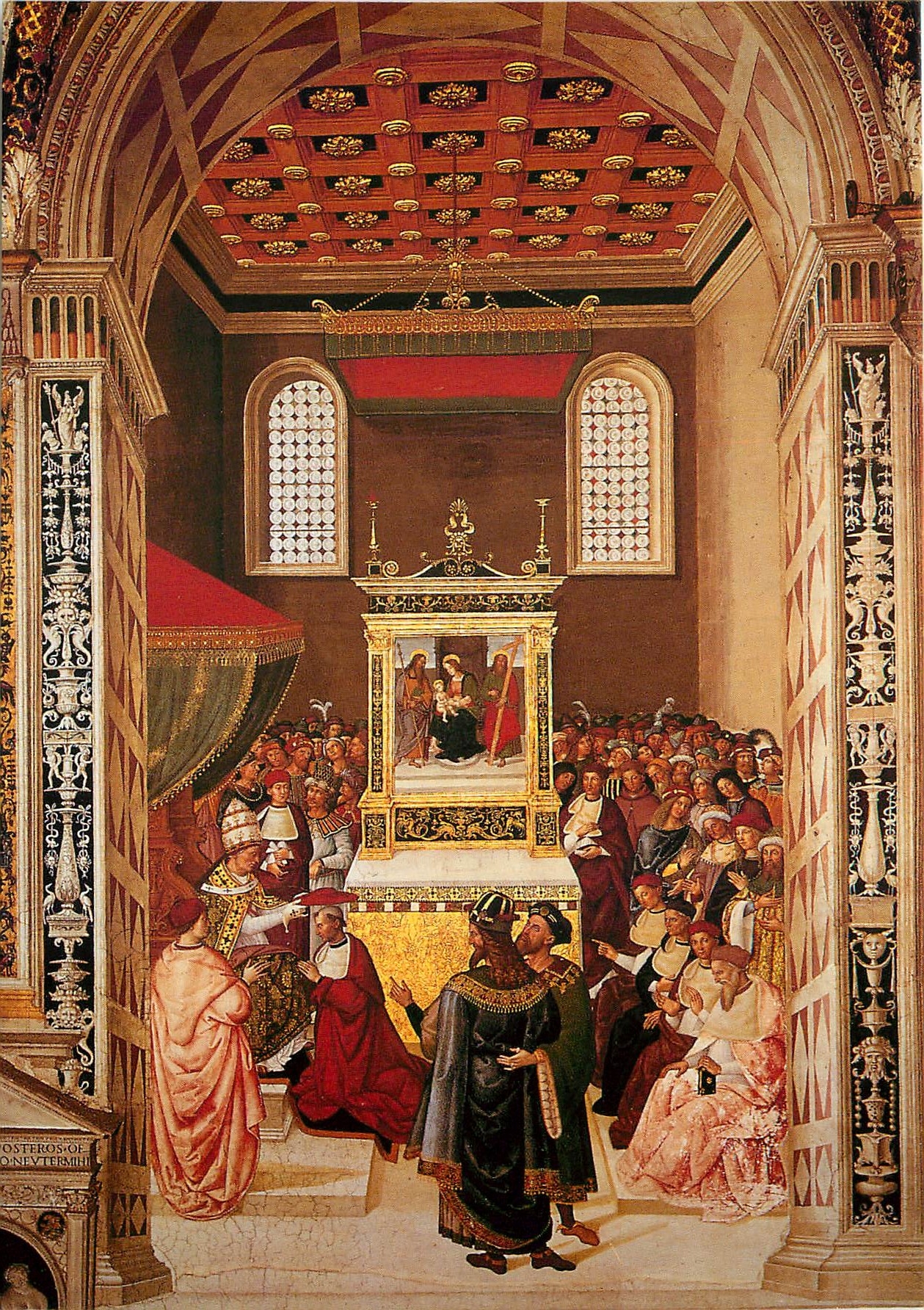 CPM Siena Cathedrale Capella Piccolommi Enea Sylvio Piccolommi elected cardinal