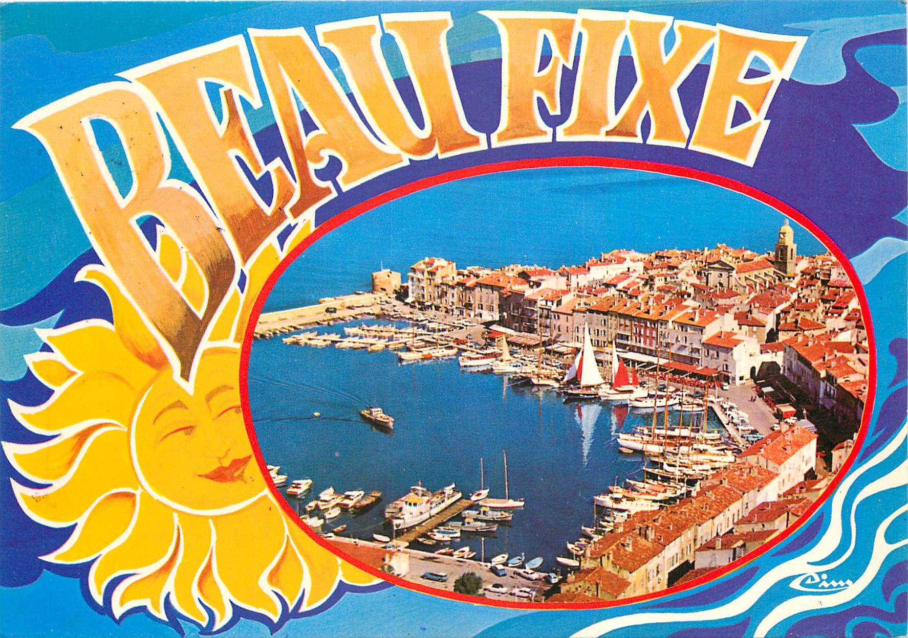 CPM Saint Tropez Var Vue panoramique aerienne du port vers l'Esterel 