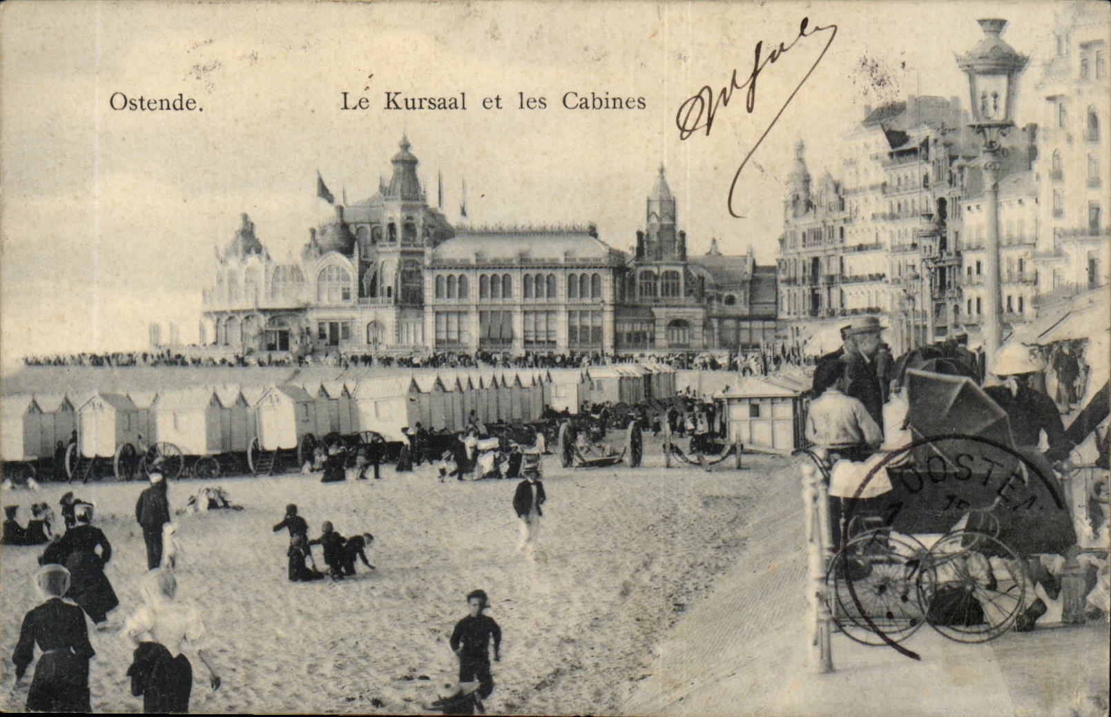Kursaal und Kabinen - CPA- Ostende