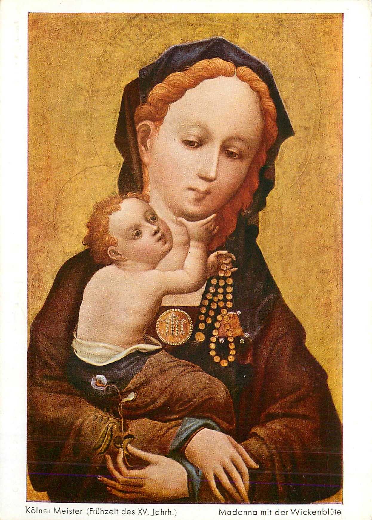 CPM Kolner Meister Madonna mit der Wickenblute