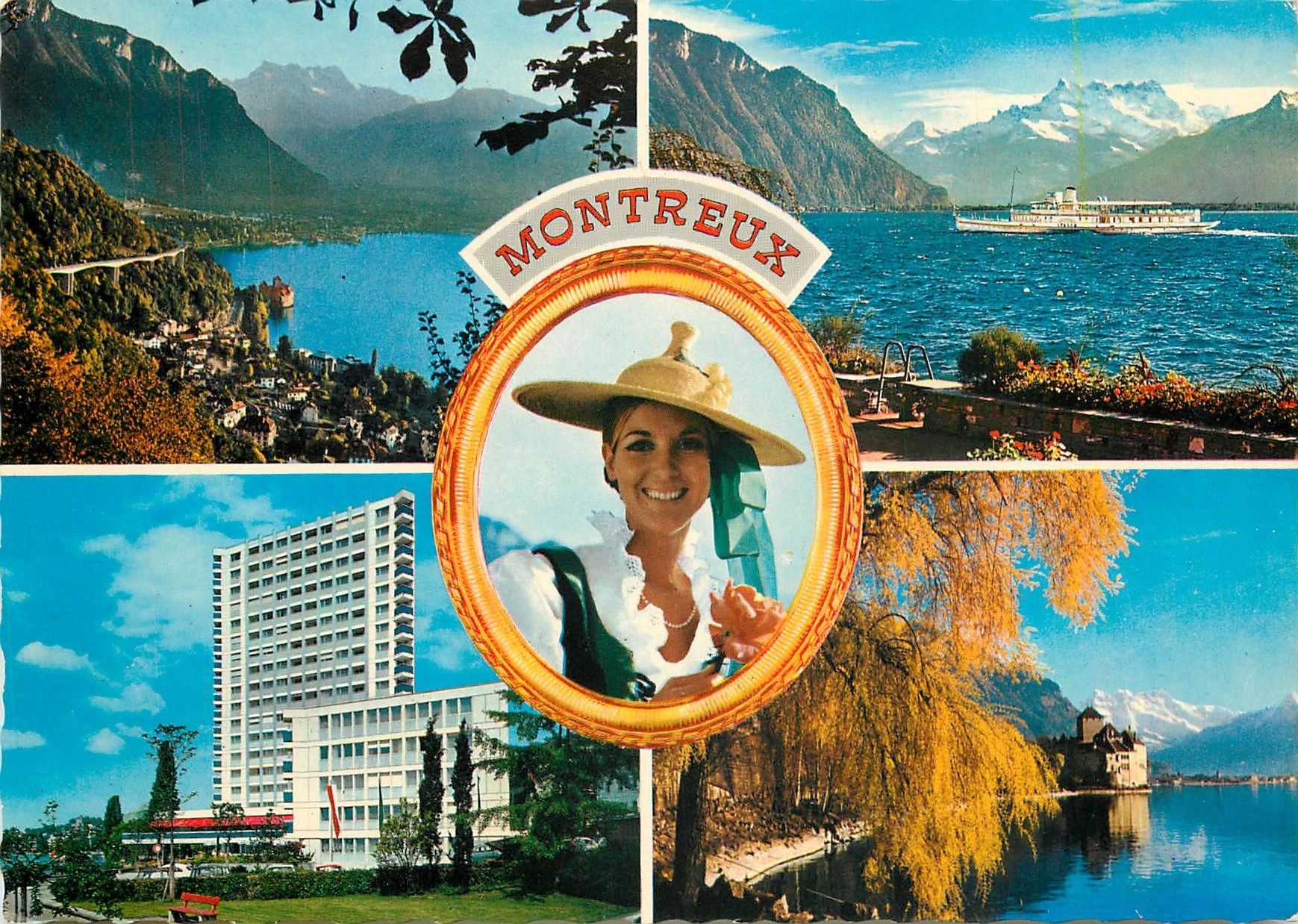 CPM Chateau de Chillon Dents du Midi et autoroute