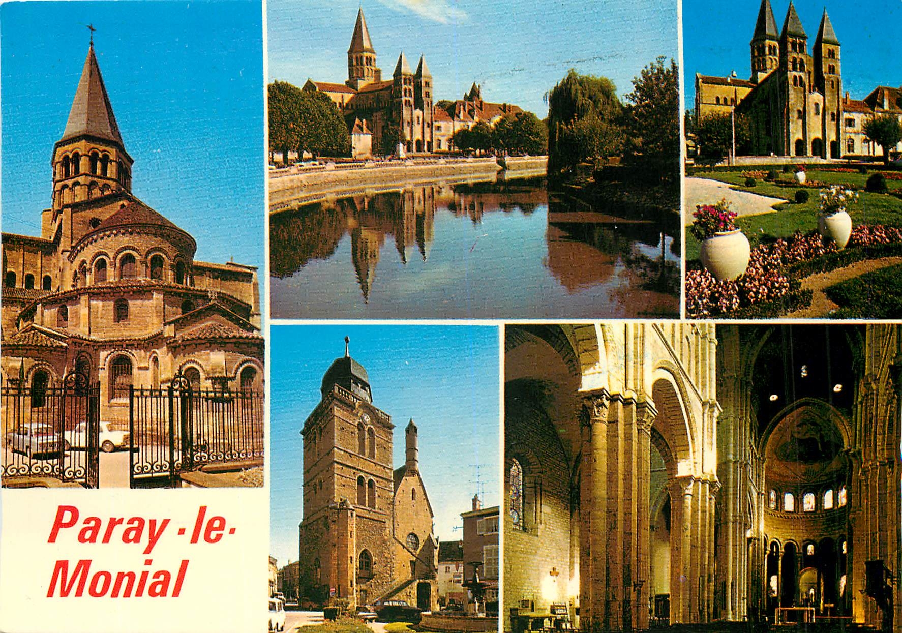 CPM Paray le Monial Chevet de la Basilique Notre Dame