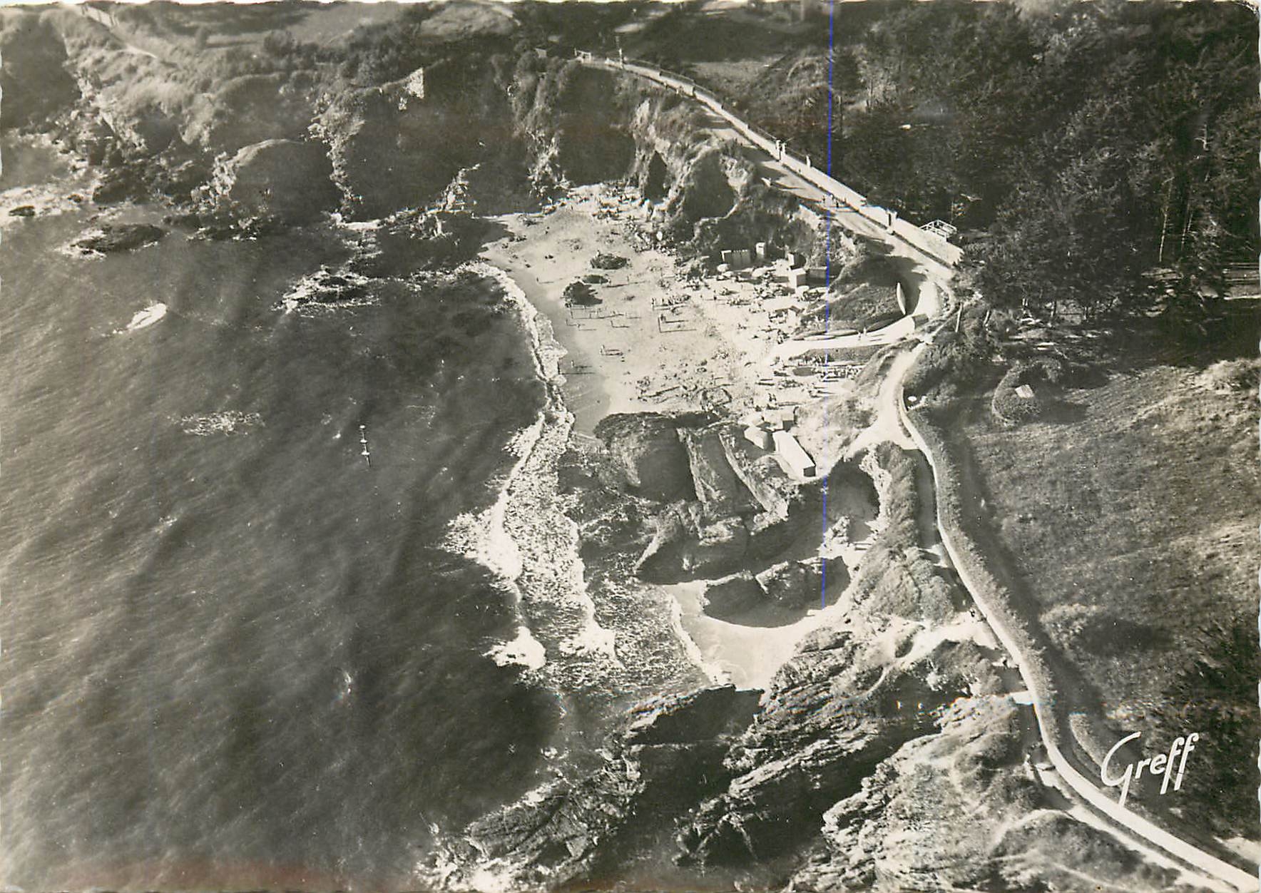 CPM Pornic Loire Inferieure Vue aerienne La Plage de la Birochere
