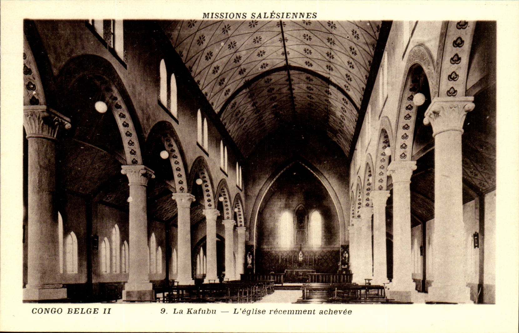 Belgian Congo - Kafabu- the church recently achevee - CPA- Salesiennes Mission