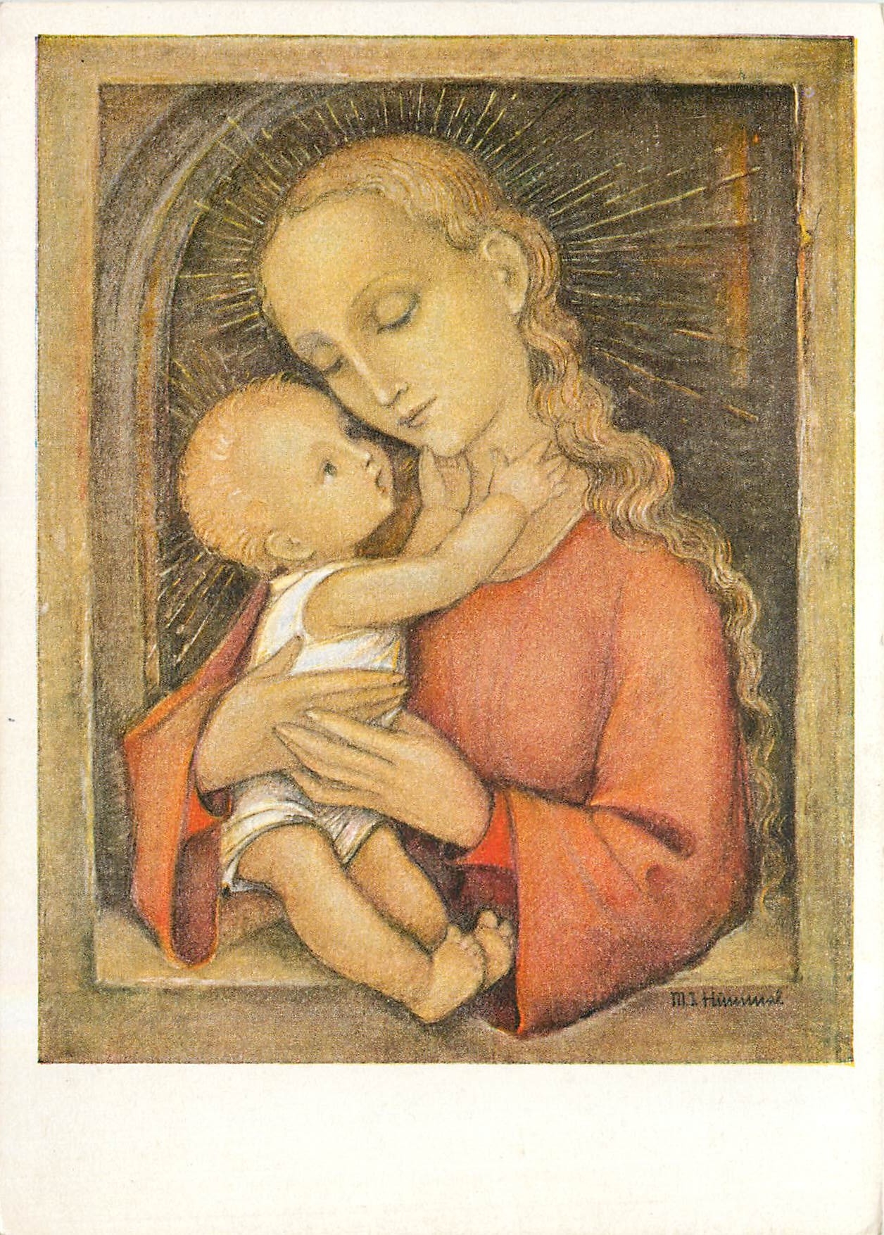 CPM Madonna in Rot Aus dem Hummel Buch
