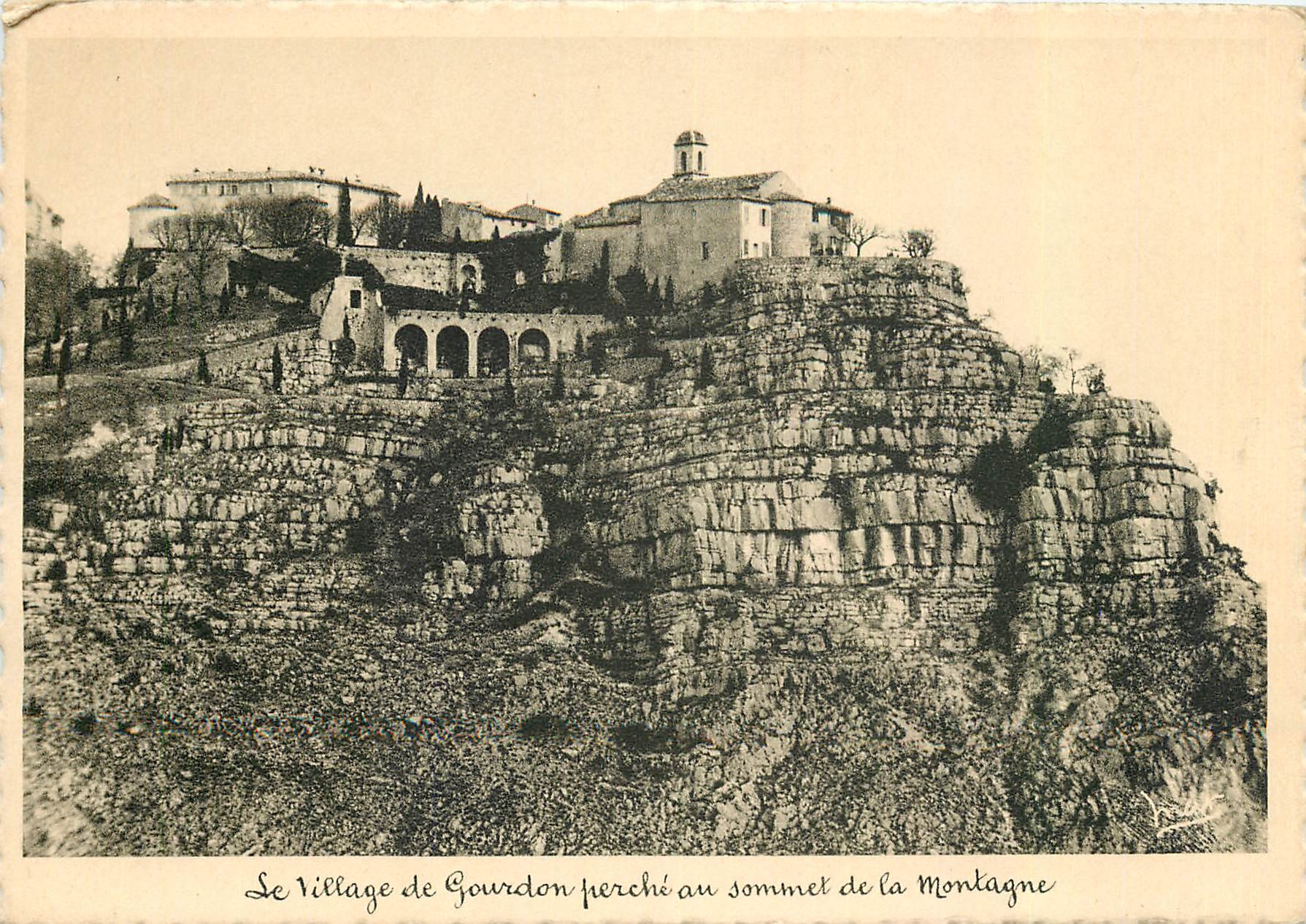 CPM Le Village de Gourdon perche au sommet de la Montagne