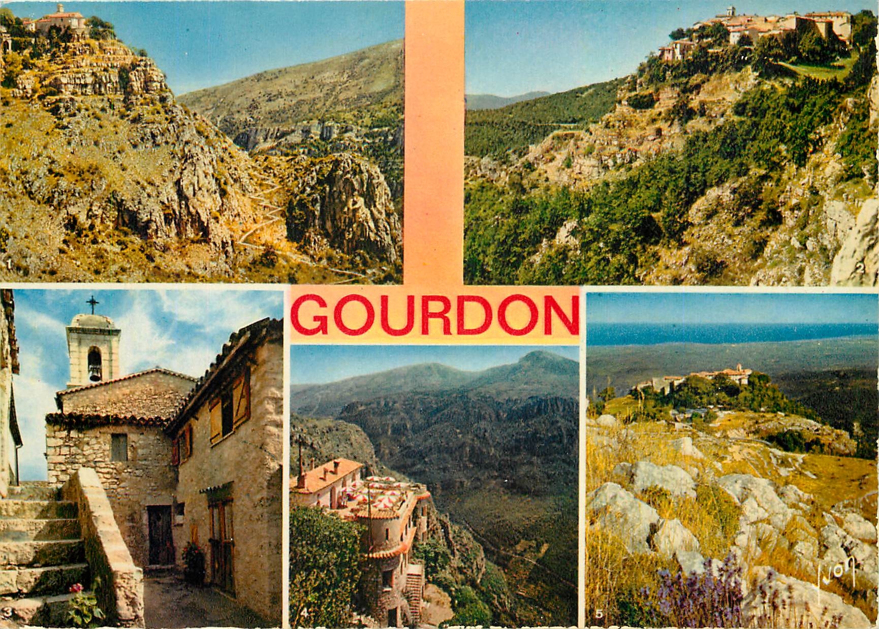 CPM Gourdon La Sarrazine Alpes Maritimes Village perche a la pointe d'un eperon rocheux