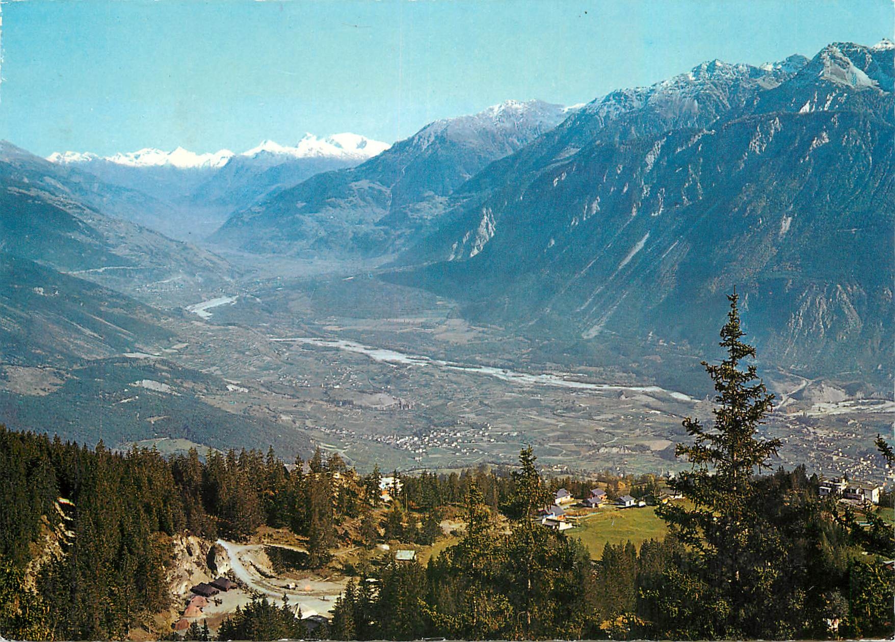 CPM Des environs de Montana Crans Vue sur la Plaine du Rhone
