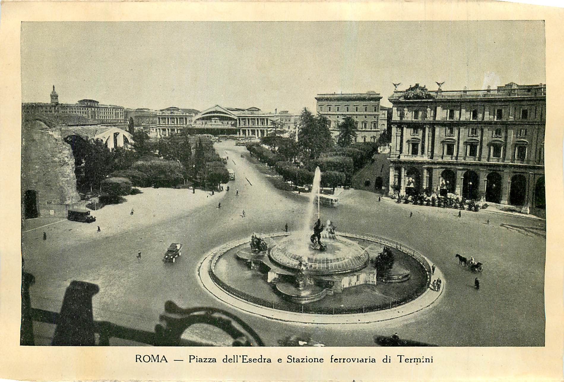 CPM Roma Piazza dell Esedra e Stazione ferroviaria di Termini