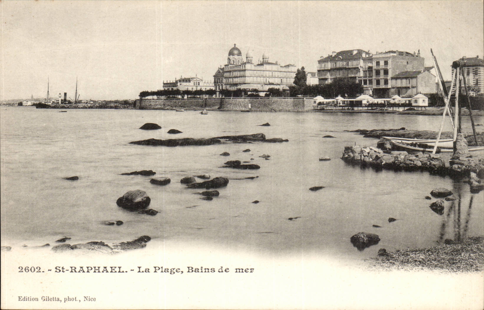 St Rapael- the Beach Sea bathings - CPA