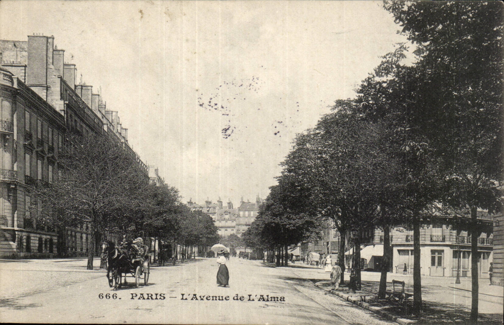 Paris the Avenue of Alma - CPA