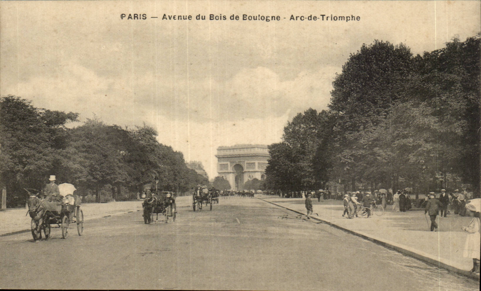 Paris Avenue of the Wood of Boulogne Arc-of-Triumph - CPA