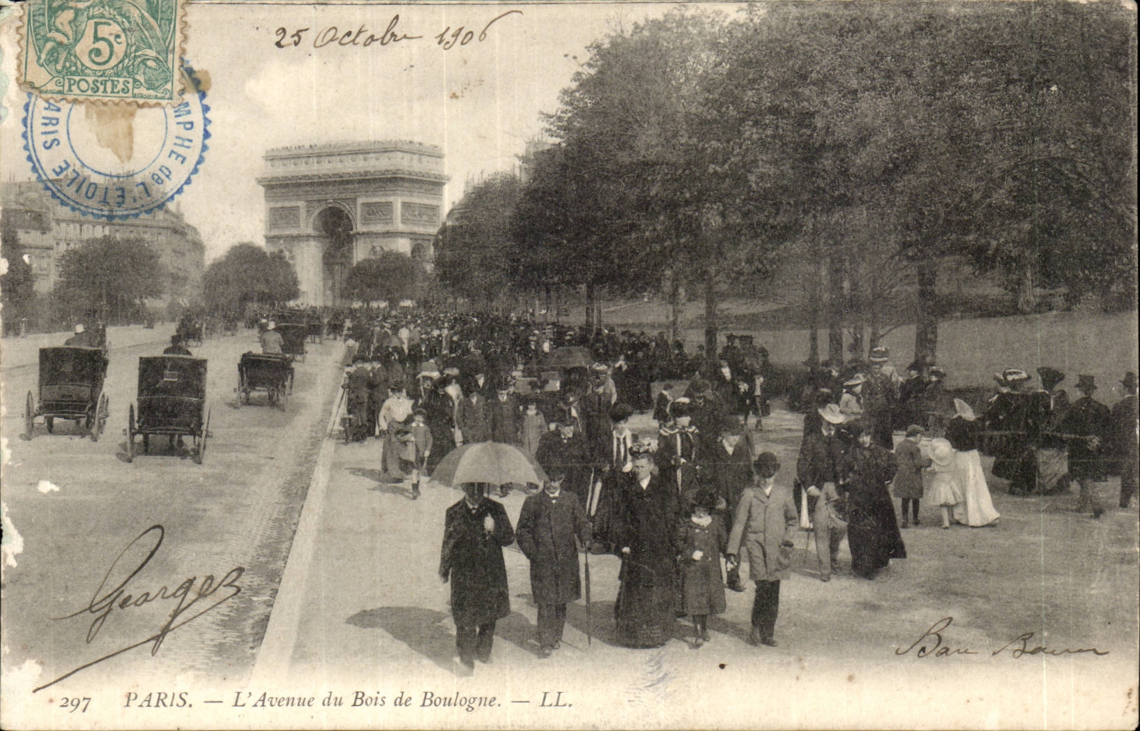 Paris the Avenue of the Bois de Boulogne - CPA