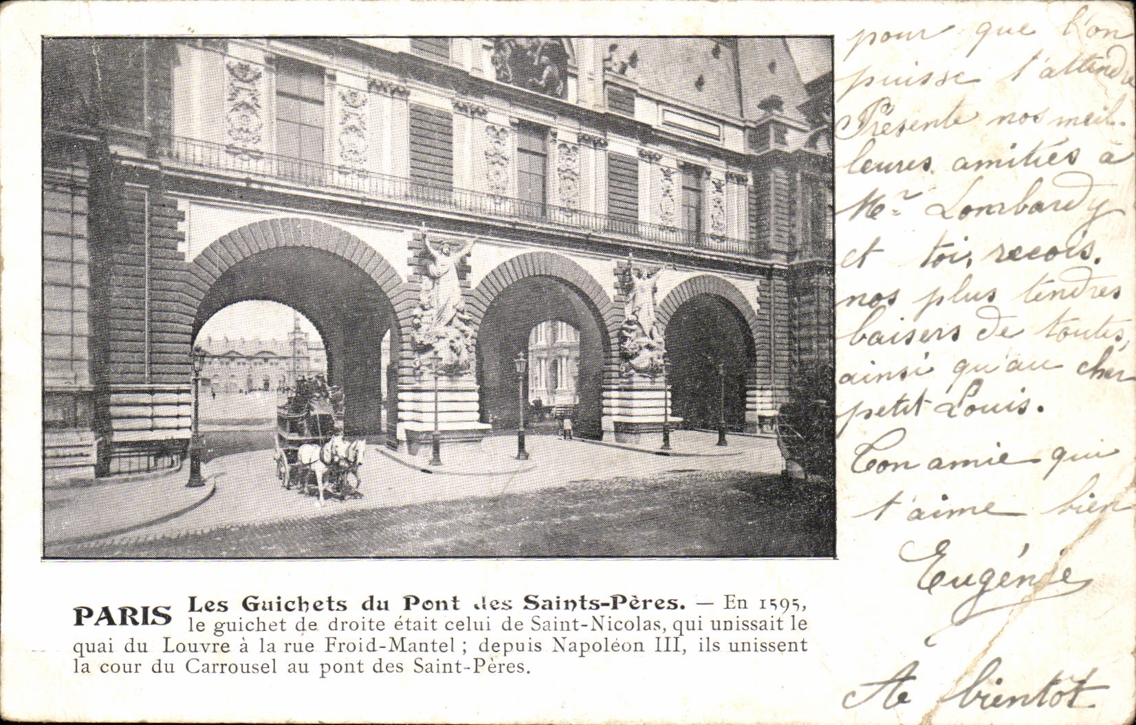 Paris- Les Guichets du Pont des Saint-Pere -CPA