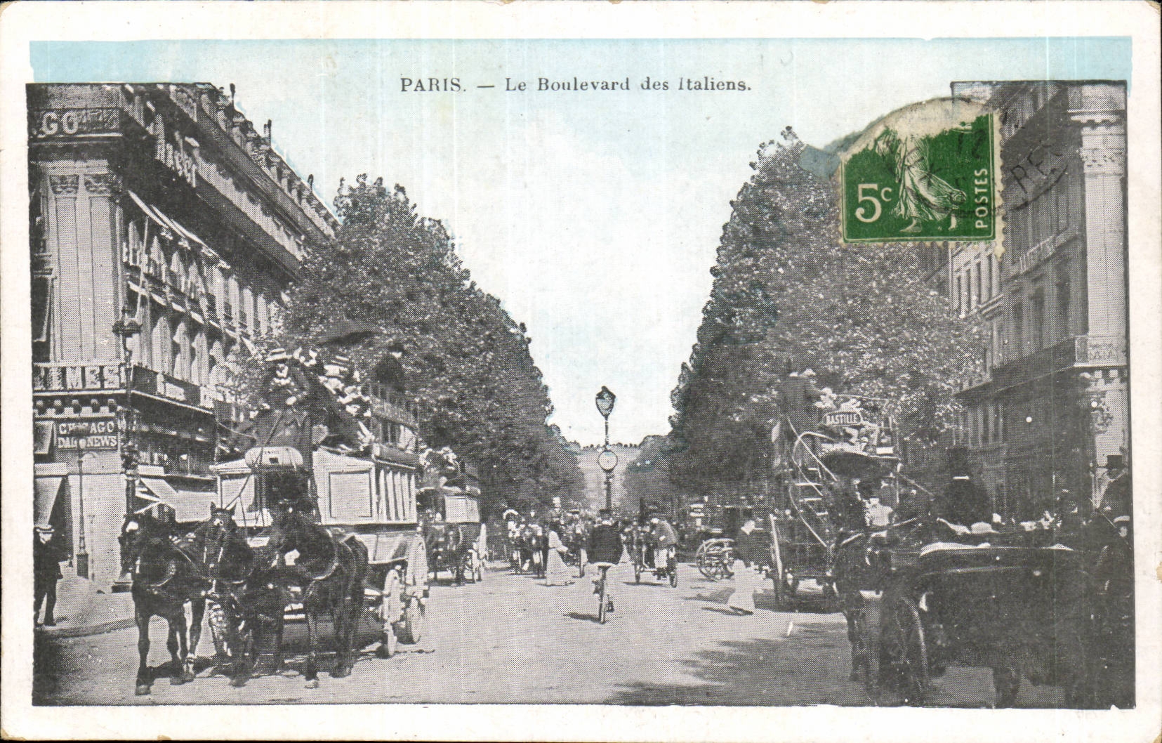 Paris the Boulevard of the Italians - CPA