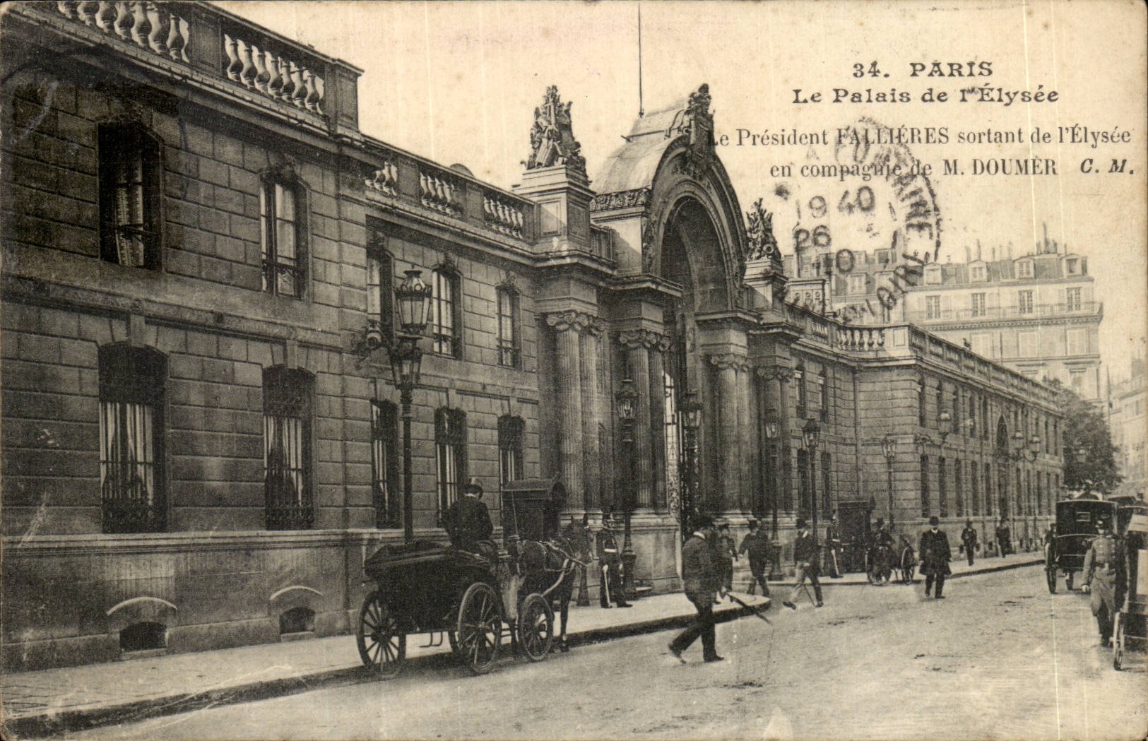 Paris the Elys3ee palace - CPA